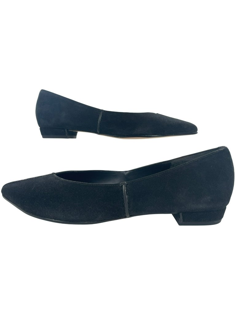 Bernardo Lana Low Profile Heels Black Suede Pointed Women's Sz 8.5 Msrp $248 New